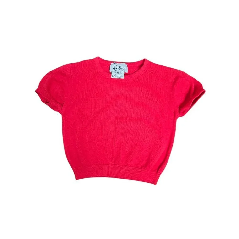 Vintage Lilly Pulitzer Girls 2T Red Shirt Cotton